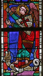 Vitrail représentant Saint Michel